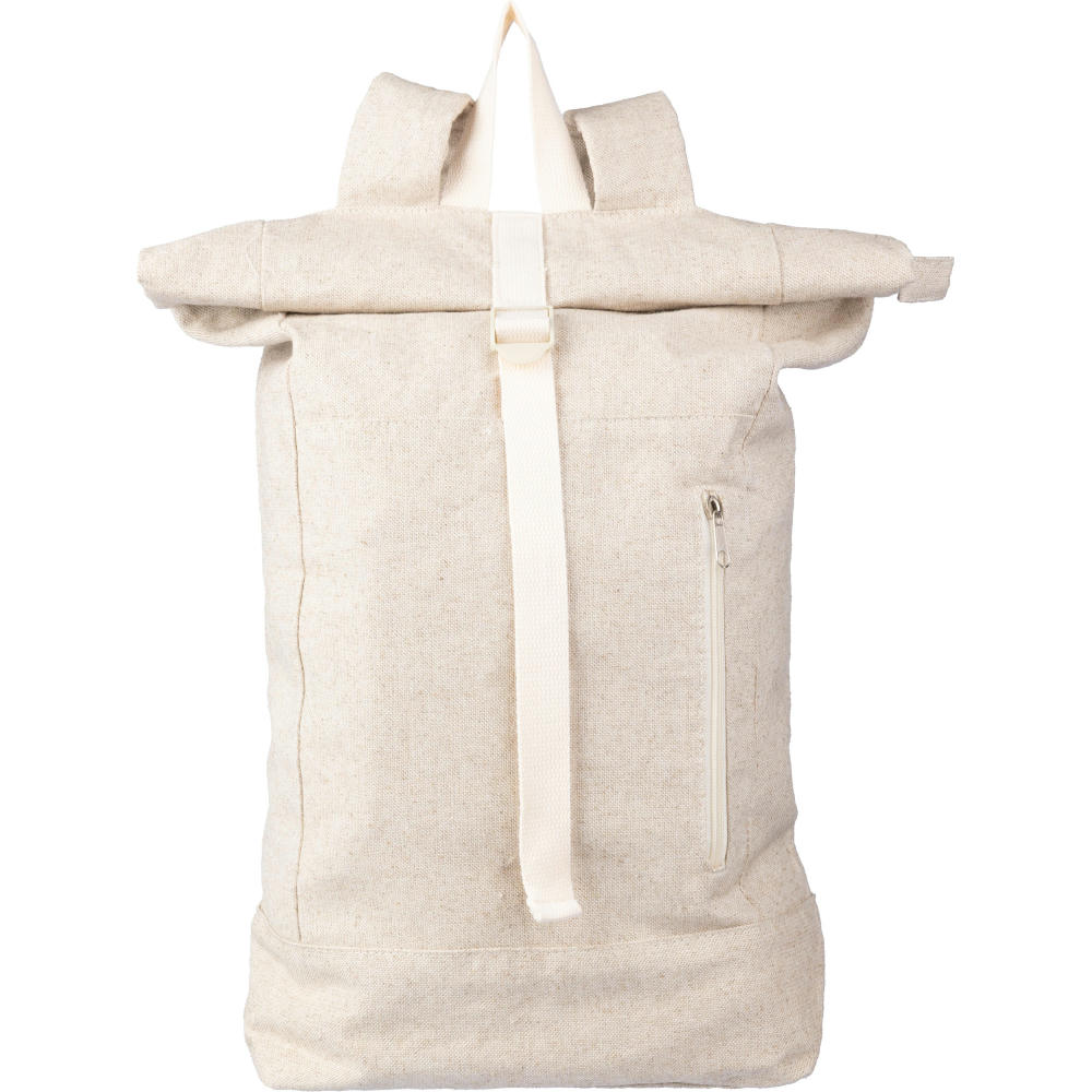 Hanf (280 gr/m2) Rolltop Rucksack Margarete Werbeartikel