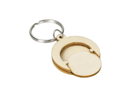Holzchip-Schlüsselanhänger "Round" bedrucken