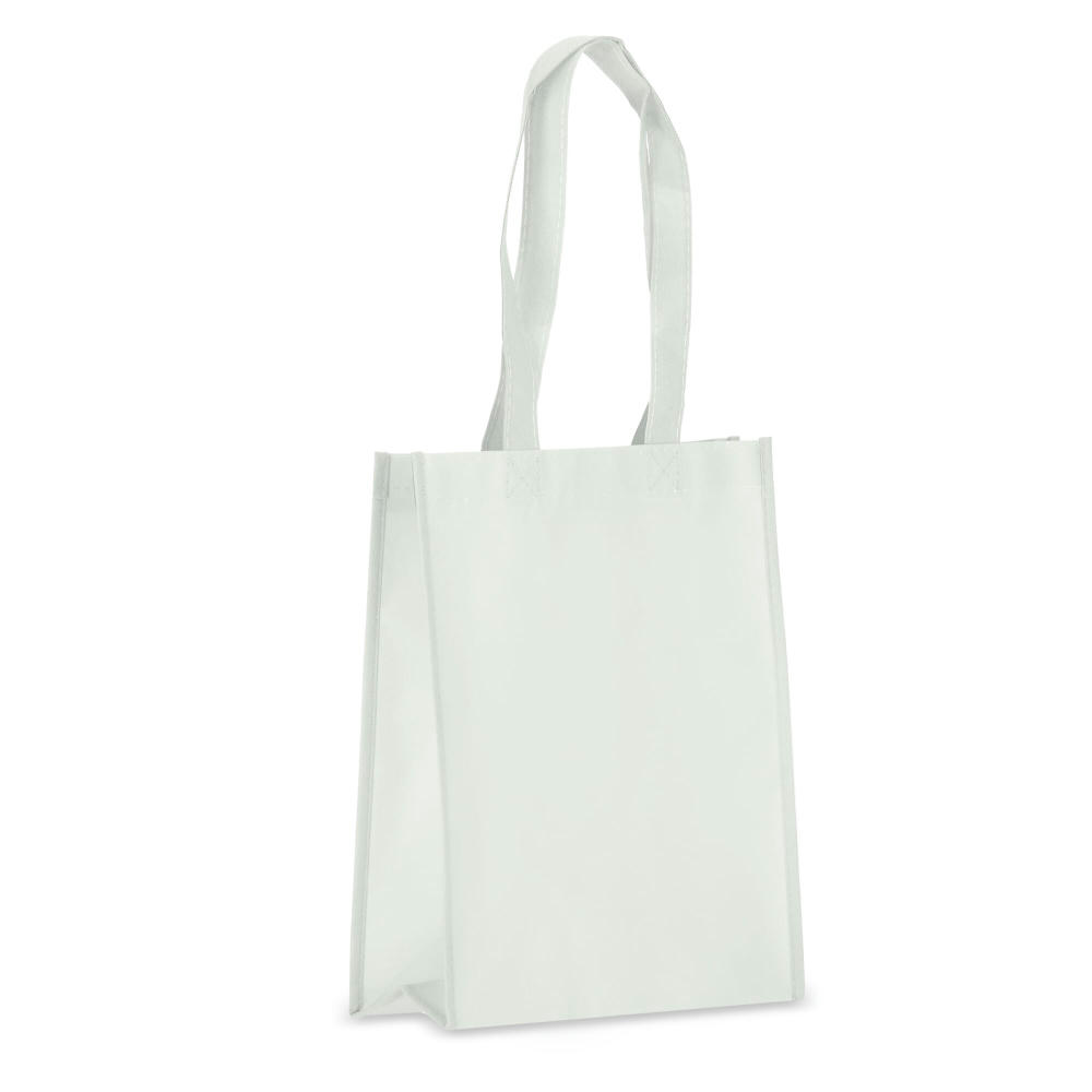 Product image R-PET Tragetasche aus laminiertem Non Woven 24 x 11 x 30cm 105g/m² Werbeartikel