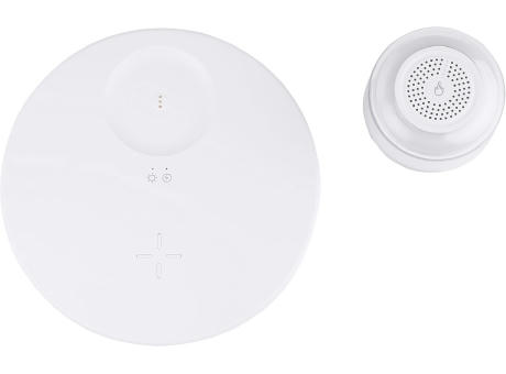AMBIENT Wireless Charger, Stimmungslicht und Lautsprecher Werbeartikel