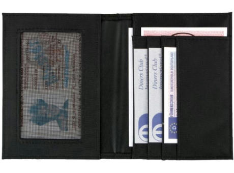 CreativDesign® Ausweistasche "ColourLane"  schwarz/schwarz Werbeartikel