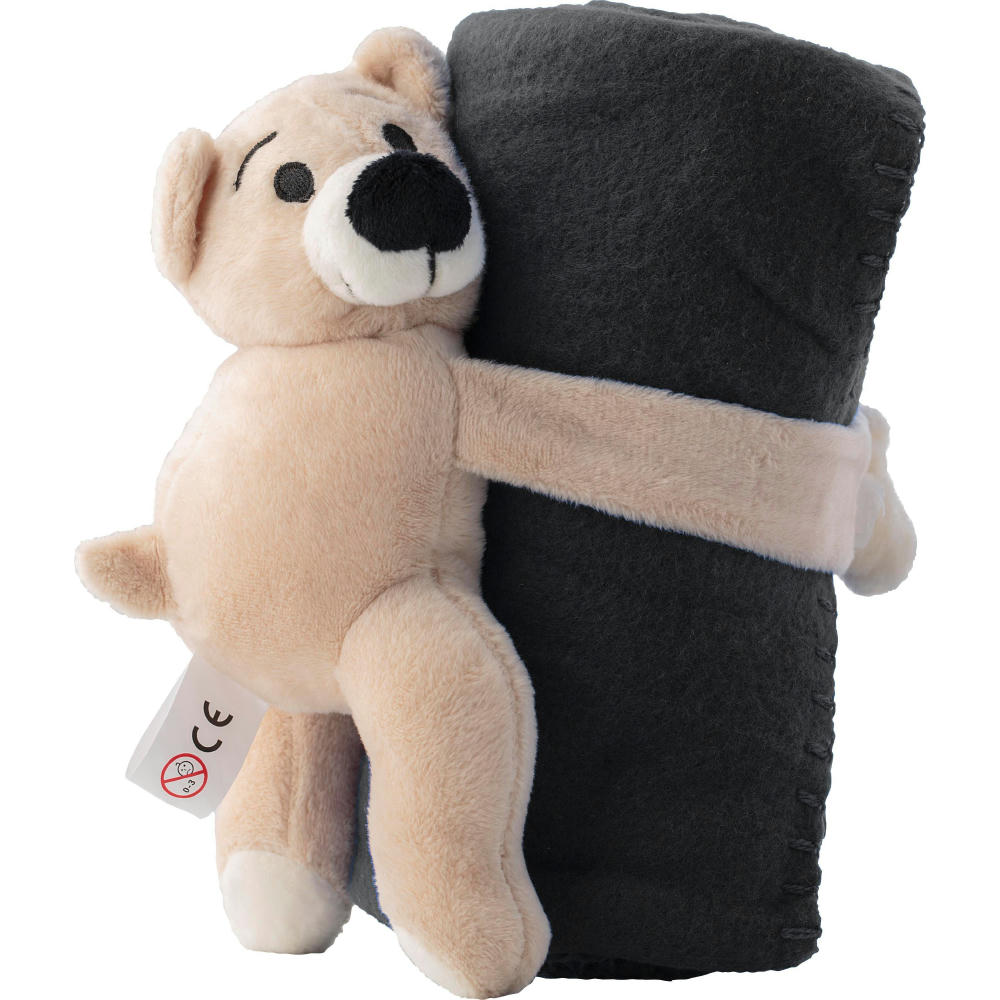 Product image Plüschbär mit Fleecedecke Owen Werbeartikel