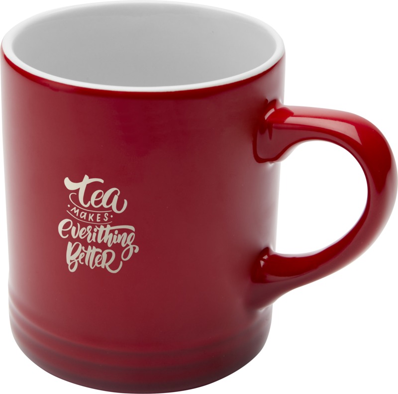 Laguna Keramiktasse 330 ml Laguna 330 ml Keramiktasse mit Logo Druck – Werbetasse für Büro, Gastronomie und Marketing