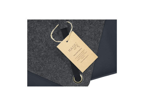 Recycled Felt & Apple Leather Laptop Sleeve 15/16" Werbeartikel