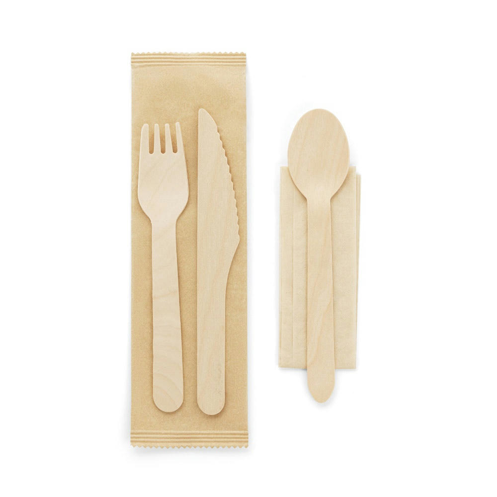 Product image SUYA. Besteck-Set aus Holz Werbeartikel