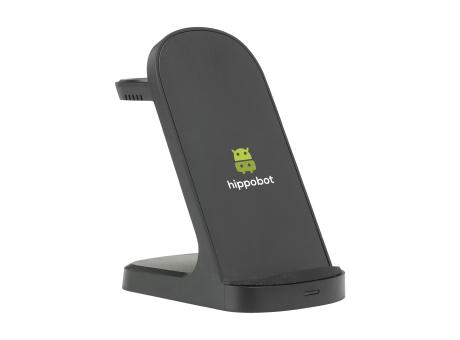 Triple-Up RCS Recycled ABS Wireless Charger Stand Werbeartikel