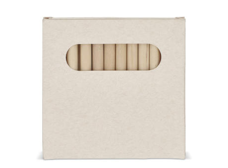 Product image 12 Buntstifte in einer Schachtel aus recyceltem Milchkarton Werbeartikel