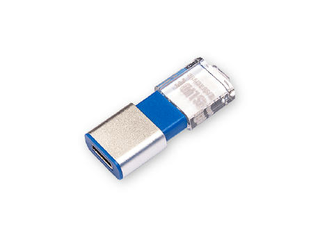 Product image USB-Stick OTG F91 Alu USB 2.0 Flash Disk 8 GB Schwarz Werbeartikel