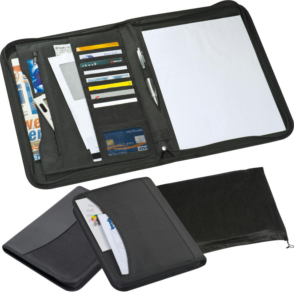 Product image A4 Schreibmappe mit Block und Reißverschluss Werbeartikel