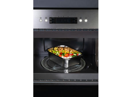 WAVE Mikrowellenfähiger Edelstahlcontainer 1250 ml Werbeartikel