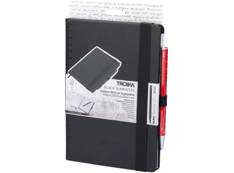 TROIKA Notizblock BLACK SLIMPAD A5 Werbeartikel