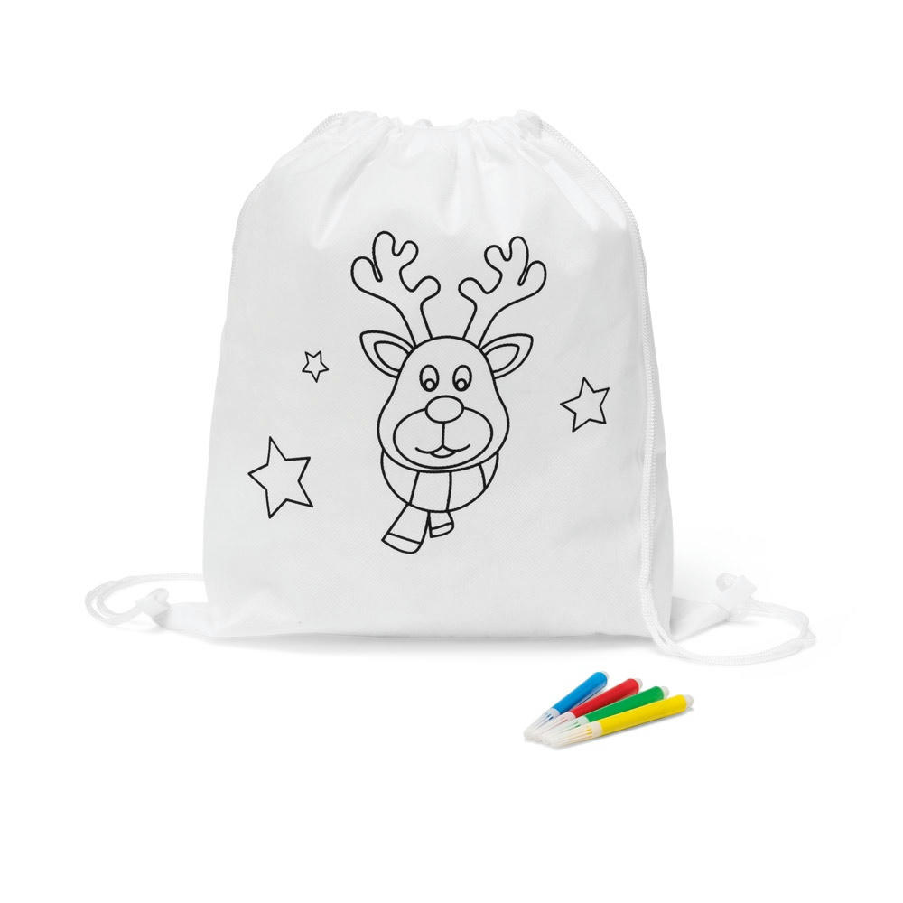 Product image GLENCOE. Weihnachtlicher Turnbeutel zum bemalen Werbeartikel