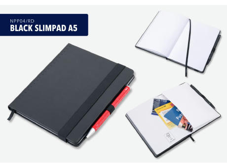 TROIKA Notizblock BLACK SLIMPAD A5 Werbeartikel