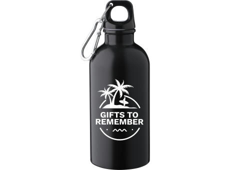 Einwandige Flasche aus recyceltem Edelstahl (400 ml) Sable Werbeartikel