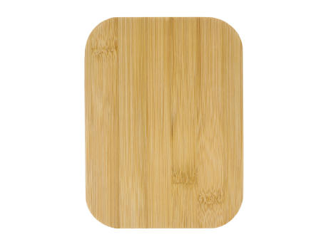 Edelstahl-Brotdose mit Bambusdeckel Werbeartikel