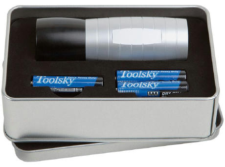 LED Leuchte "Turbo Plus silber" Werbeartikel