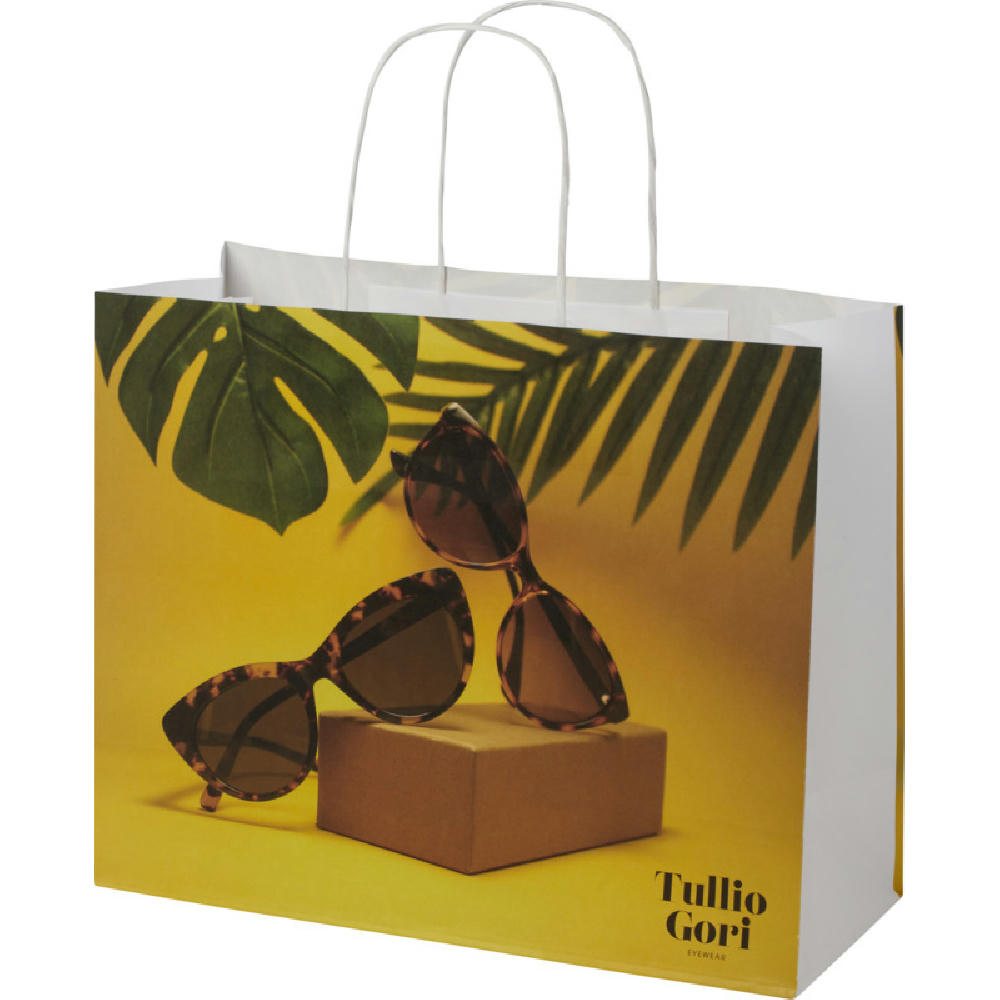 Product image Kraftpapiertasche 120 g/m² mit gedrehten Griffen – 31 × 12 × 25 cm Werbeartikel