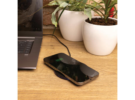 15W-Wireless-Fast-Charger aus recyceltem RCS-Kunststoff Werbeartikel