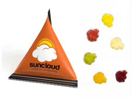 Mini Tetraeder Fruchtgummi Werbeartikel