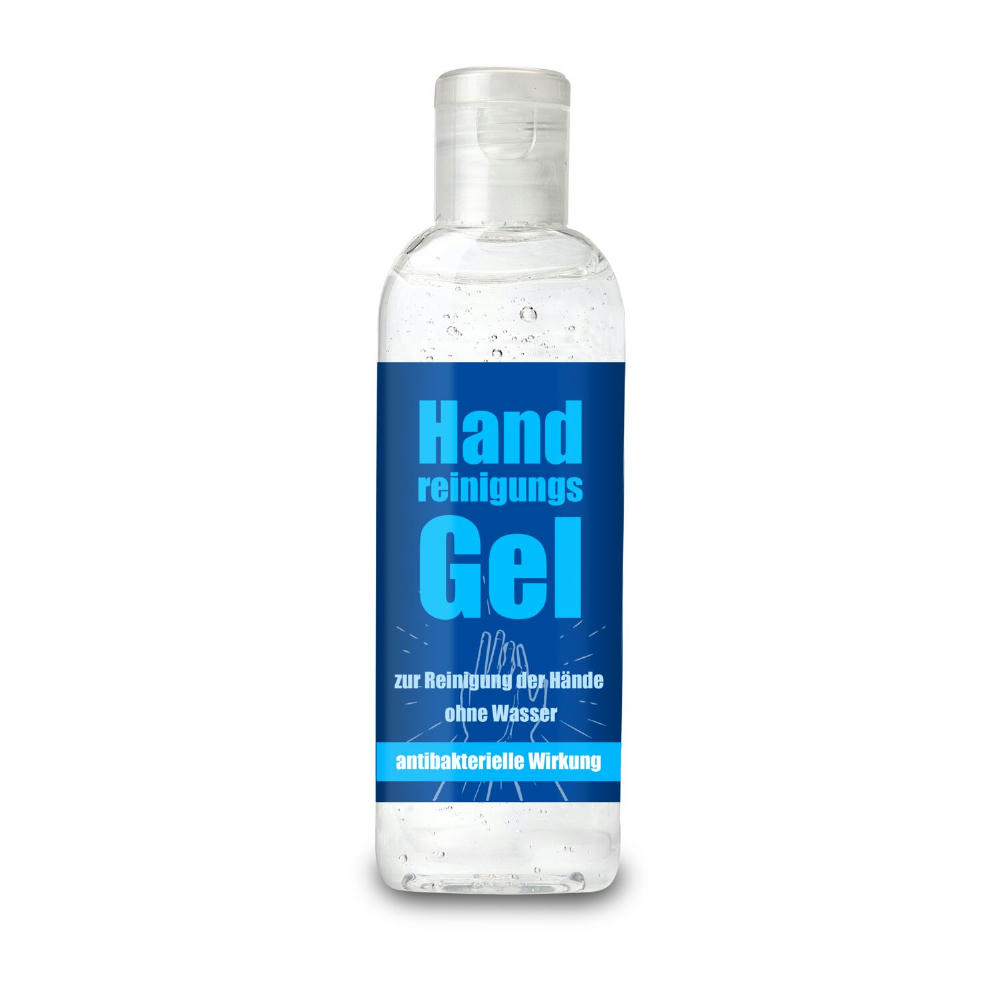 Product image 100 ml Alkoholisches Handreinigungsgel für die praktische Reinigung ohne Wasser Werbeartikel