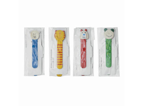 FUNNY ANIMALS - Holz-Lesezeichen, 4-fach sortiert, Preis pro Stück Werbeartikel