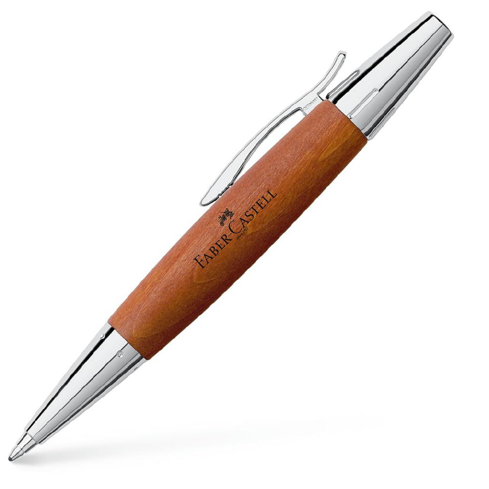 Product image E-Motion Holz / Metall Birnbaum braun Kugelschreiber Werbeartikel