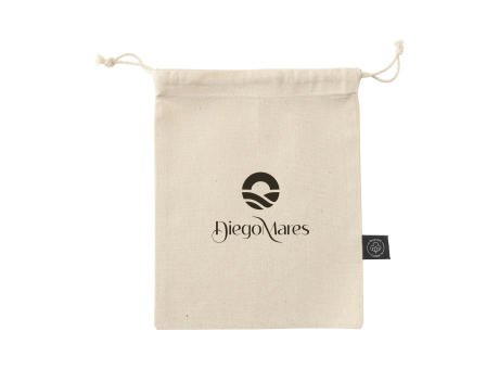 Gift Pouch Naturel GRS Recycled Cotton (150 g/m²) S bedrucken