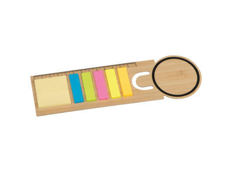 Product image Bambus Lesezeichen mit Haftnotizen Werbeartikel