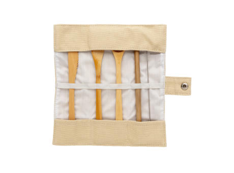 Wiederverwendbares Bambus Reisebesteck Werbeartikel