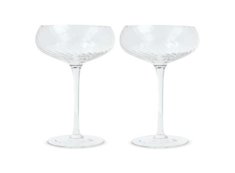 Product image Byon Opacity 2er-Set Sektgläser mit stilvollem Glasmuster 300ml Werbeartikel