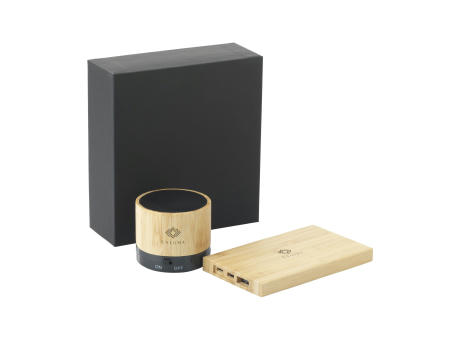 PowerBox Bamboo Geschenkset bedrucken