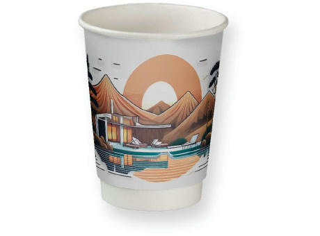 Product image Doppelwandige Pappbecher, 200ml, , Doppelwandige Becher Midi Werbeartikel
