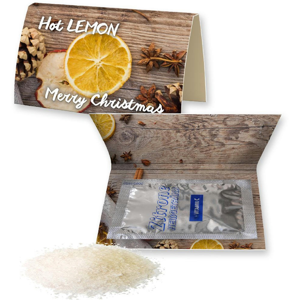 Product image Heiße Zitrone, ca. 8g, Werbekarte A6 gefaltet Werbeartikel