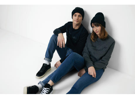 IQONIQ Zion Rundhals-Sweater aus recycelter Baumwolle bedrucken