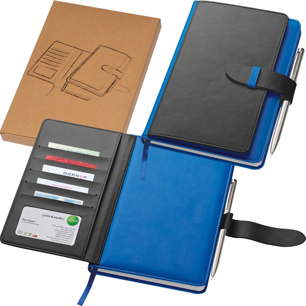 Product image A5 Notizbuch mit Visitenkartenmappe Werbeartikel