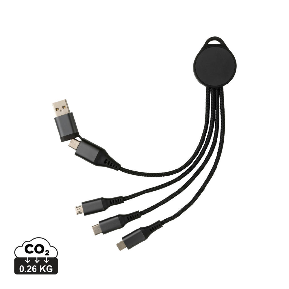 Product image Terra 6-in-1-Ladekabel aus RCS recyceltem Aluminium Werbeartikel