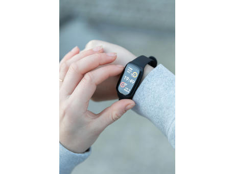 1,47" Aktivitätsuhr aus RCS recyceltem TPU mit Pulsmesser Werbeartikel