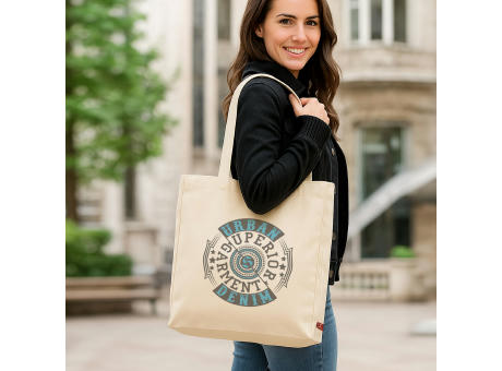 Product image TORONTO - Schwere Baumwolltasche mit Boden-, Seitenfalten Werbeartikel