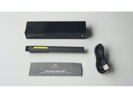 Aufladbare LED Leuchte "Profi Inspection Light UV 200 L" Werbeartikel