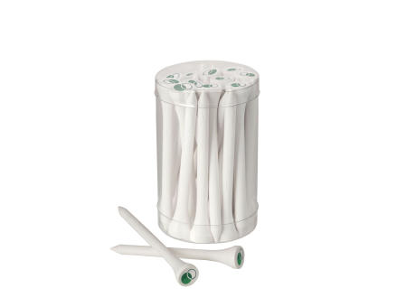 Product image Transparente Röhre mit 20 Tees 70 mm Werbeartikel