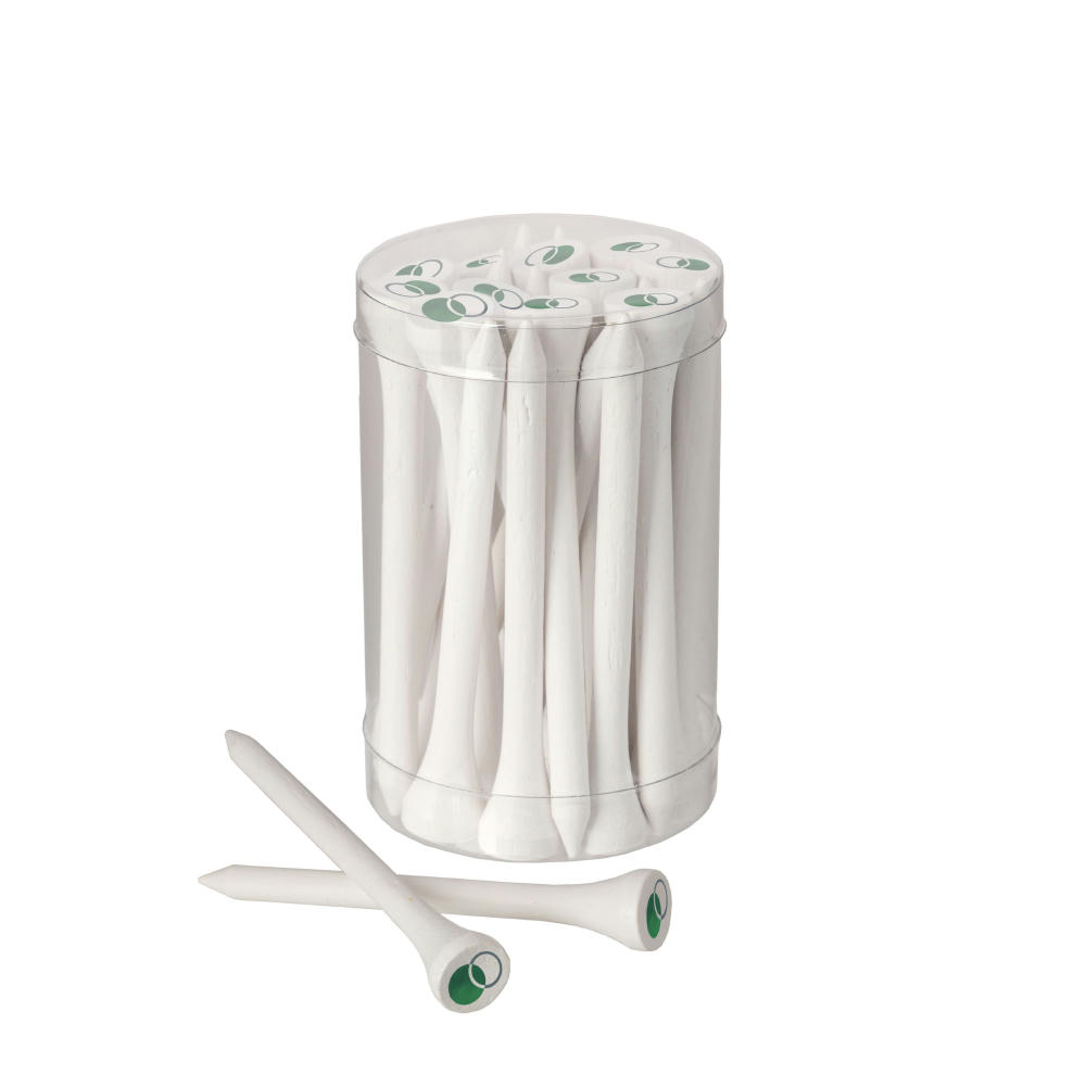 Product image Transparente Röhre mit 20 Tees 70 mm Werbeartikel