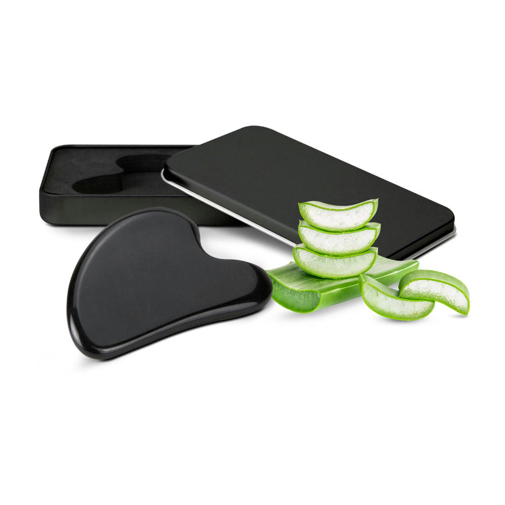 Product image Massagestein Gua Sha Black Obsidian zur Wellness-Gesichtsmassage Werbeartikel