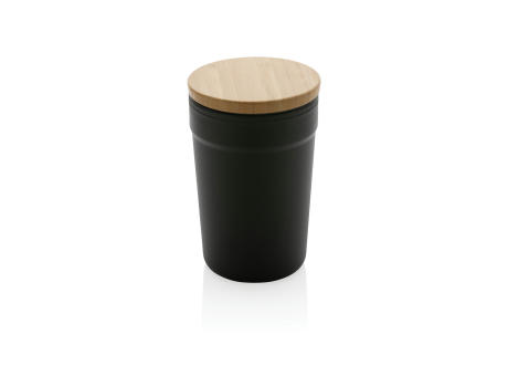 GRS rPP-Becher mit Bambusdeckel Werbeartikel