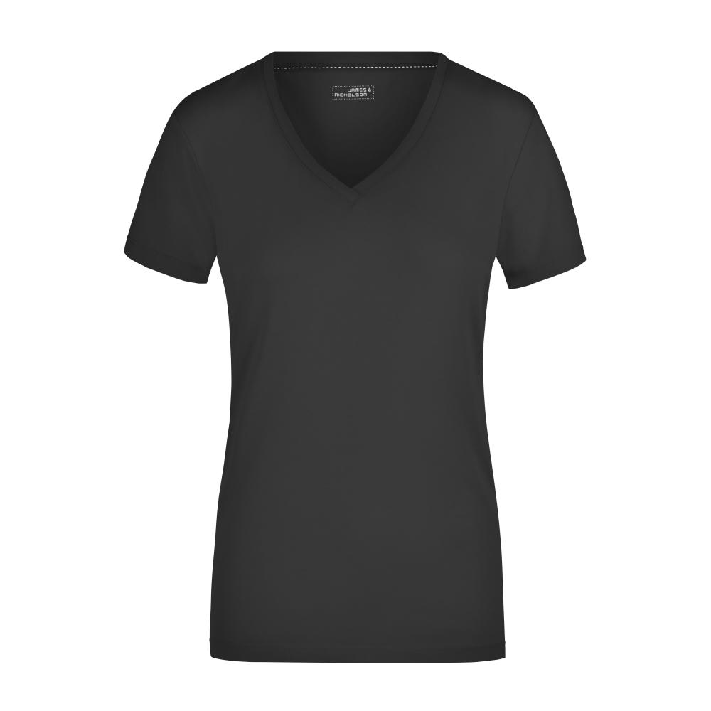 Product image Ladies' Stretch V-T - T-Shirt aus weichem Elastic-Single-Jersey Werbeartikel