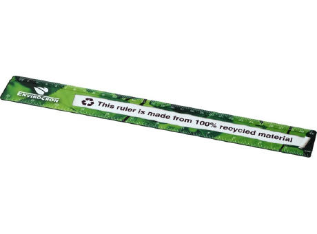 Terran 30 cm Lineal aus 100 % recyceltem Kunststoff bedrucken