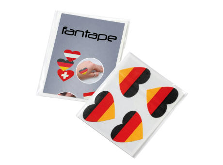 Fantape "Herz", 4er-Set Werbeartikel