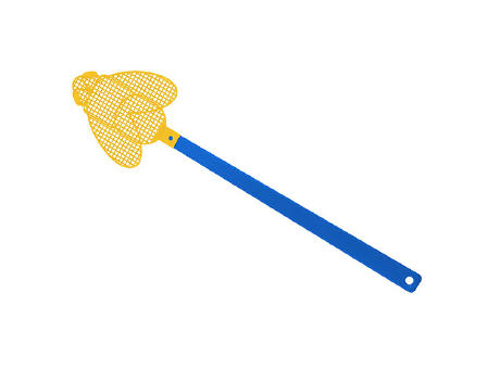 Griff blau, Klatsche gelb