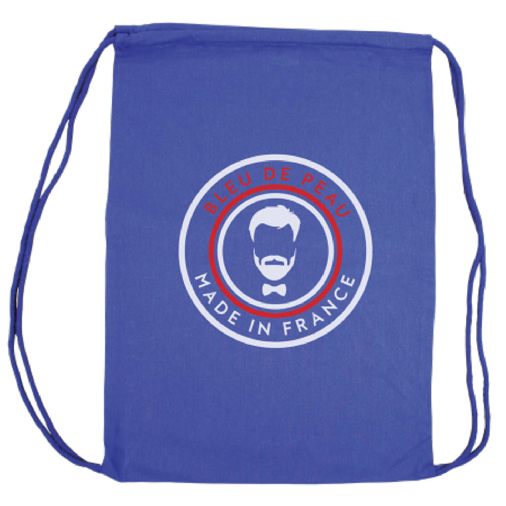Product image Baumwoll Rucksack farbig mit farbigen Kordeln 140 gr/m2 Werbeartikel