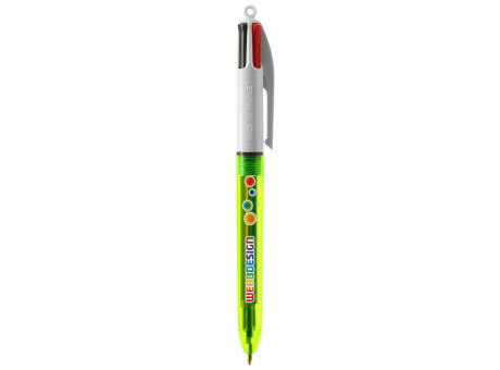 BIC® 4 Colours Fluo Kugelschreiber bedrucken