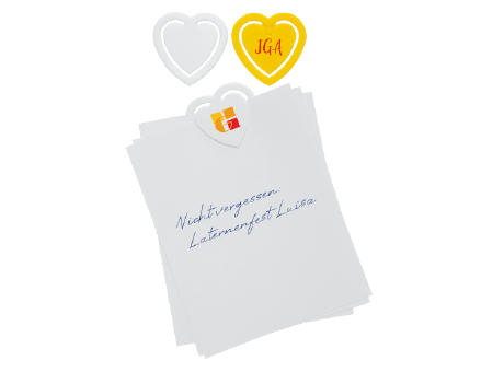 Zettelklammer "Herz", mini bedrucken